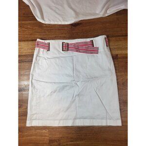 Brooks Brothers White Size 10 Pink Ribbon Belt
